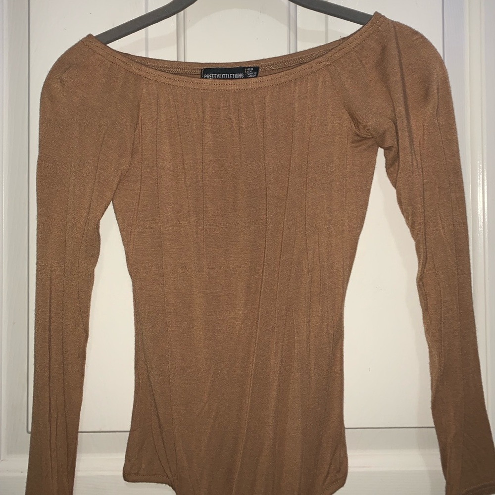PrettyLittleThing off the shoulder bodysuit
